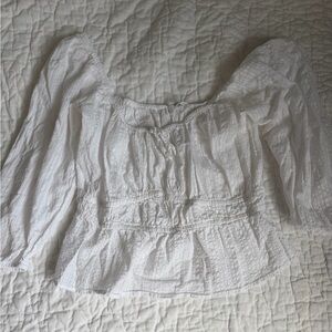 Mango White Cotton Blouse